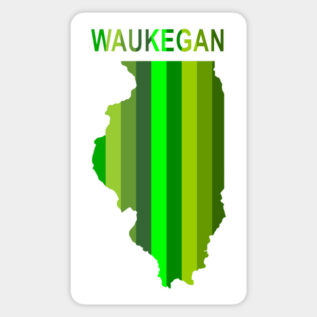 Green Waukegan Sticker by Vandalay Industries